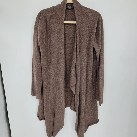 BAREFOOT Dreams Bamboo Chic Lite Brown Cardigan size large Xlarge - Picture 2 of 5
